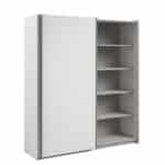 Parisot Swing 180cm White Mirrored Wardrobe The Home and Office Stores