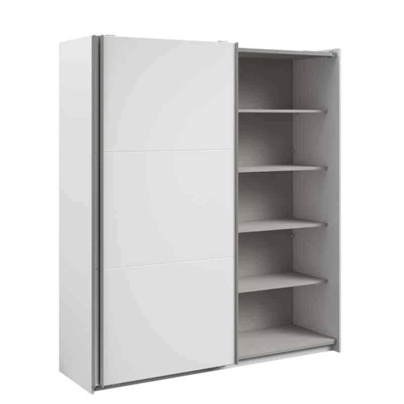 Parisot Swing 180cm White Mirrored Wardrobe The Home and Office Stores
