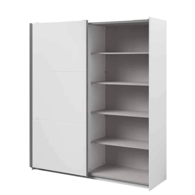 Parisot Swing 180cm White Mirrored Wardrobe The Home and Office Stores