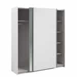 Parisot Swing 180cm White Mirrored Wardrobe The Home and Office Stores