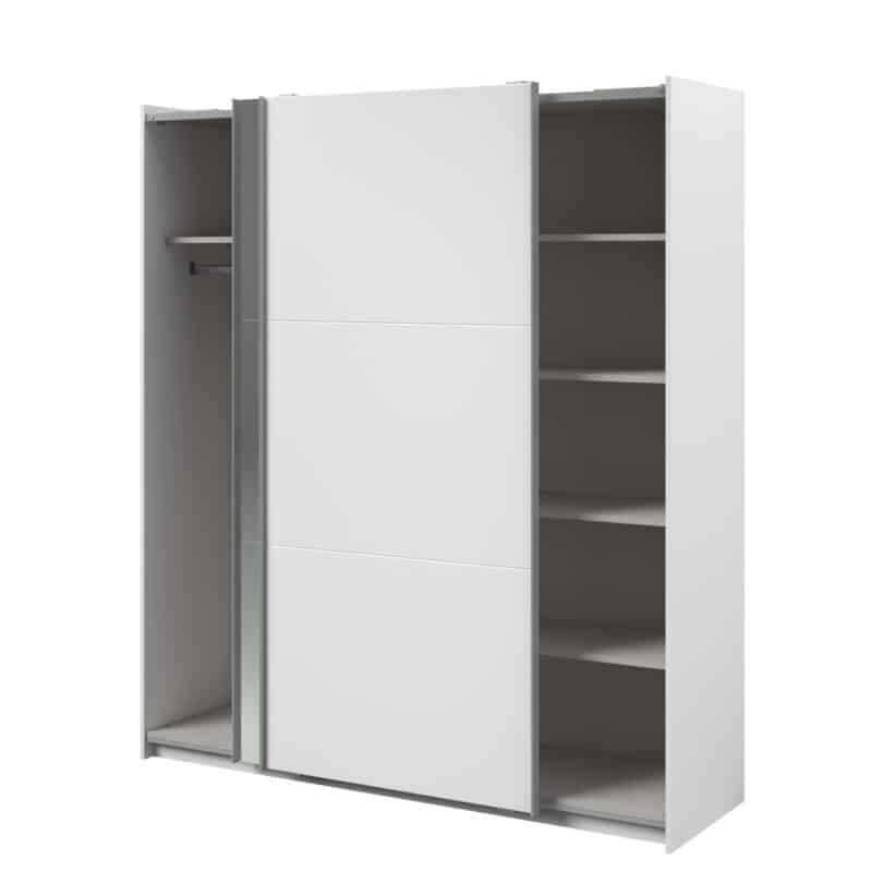 Parisot Swing 180cm White Mirrored Wardrobe The Home and Office Stores