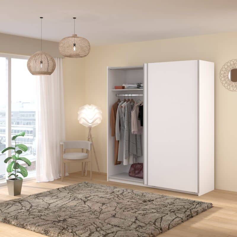 Parisot Swing 180cm White Wardrobe The Home and Office Stores