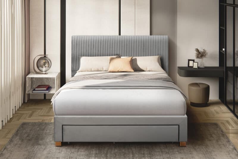 Flintshire Furniture Drury grey fabric bed