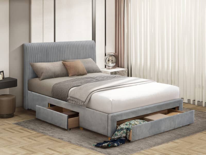 Flintshire Furniture Drury Grey Fabric Bed The Home and Office Stores
