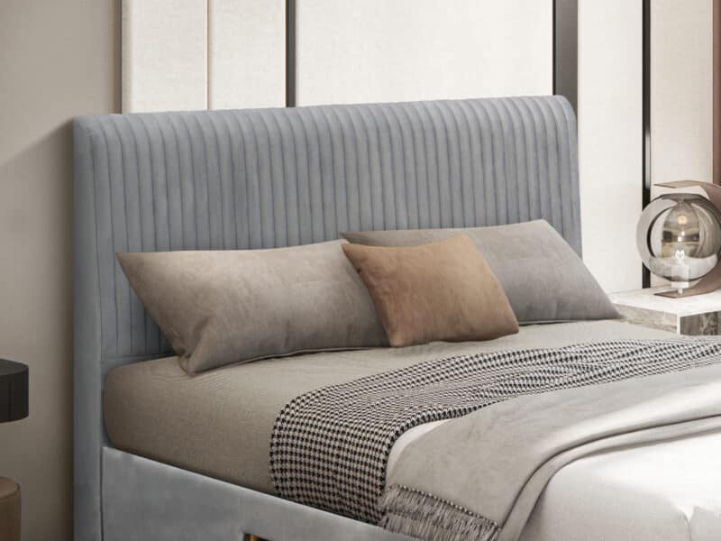 Flintshire Furniture Drury Grey Fabric Bed The Home and Office Stores