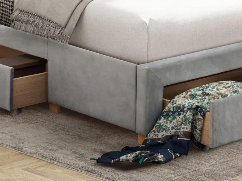 Flintshire Furniture Drury Grey Fabric Bed The Home and Office Stores