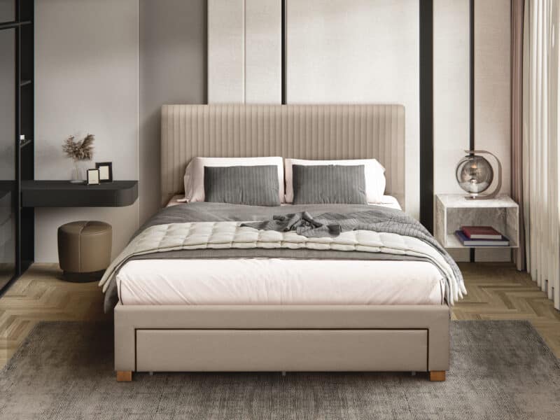 Flintshire Furniture Drury linen fabric bed