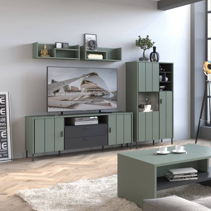 Furniture To Go Arundel Green 173cm Wide TV Cabinet The Home and Office Stores