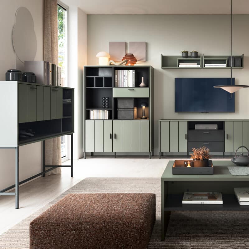 Furniture To Go Arundel Green Raised Storage Bar Cabinet The Home and Office Stores