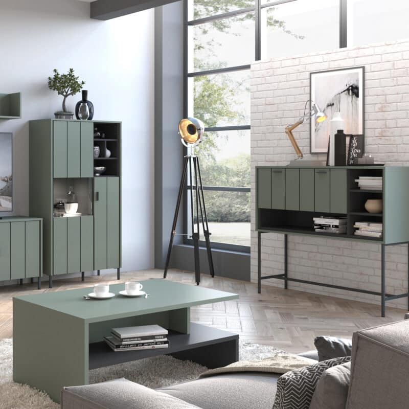 Furniture To Go Arundel Green Raised Storage Bar Cabinet The Home and Office Stores