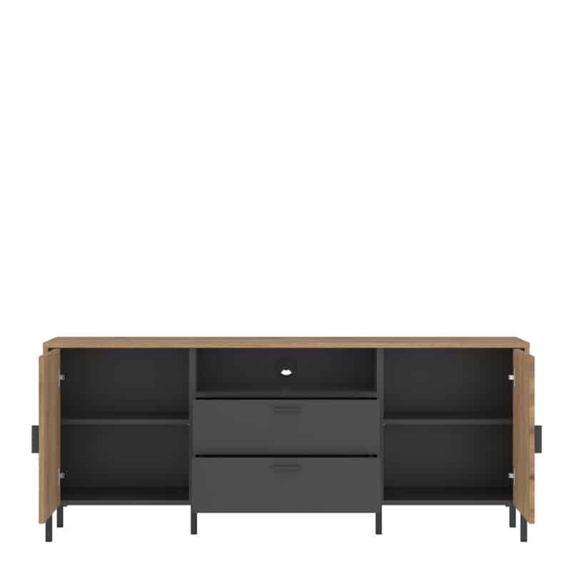 Furniture To Go Arundel Oak 158cm Wide TV Cabinet The Home and Office Stores