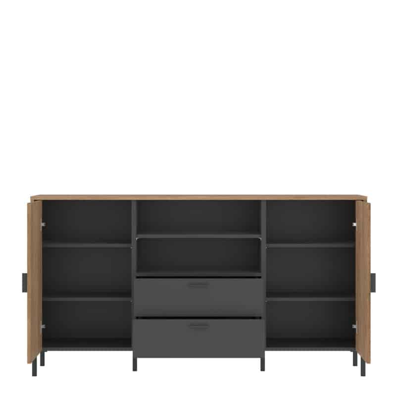 Furniture To Go Arundel Oak 2 Door 2 Drawer Sideboard The Home and Office Stores