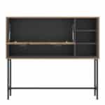 Furniture To Go Arundel Oak Raised Storage Bar Cabinet The Home and Office Stores