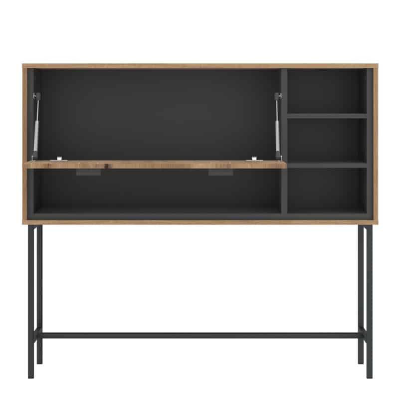 Furniture To Go Arundel Oak Raised Storage Bar Cabinet The Home and Office Stores