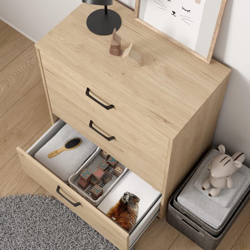 Furniture To Go Sofia Jackson Hickory 3 Drawer Chest The Home and Office Stores