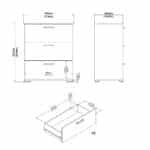 Furniture To Go Sofia Jackson Hickory 3 Drawer Chest The Home and Office Stores