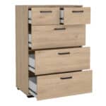 Furniture To Go Sofia Jackson Hickory 5 Drawer Chest The Home and Office Stores