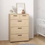 Furniture To Go Sofia Jackson Hickory 5 Drawer Chest The Home and Office Stores