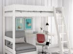 Kids Avenue Estella White High Sleeper Bed 4 with Sofabed & Desk The Home and Office Stores