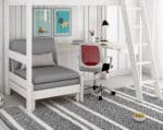 Kids Avenue Estella White High Sleeper Bed 4 with Sofabed & Desk The Home and Office Stores