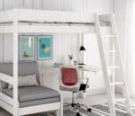 Kids Avenue Estella White High Sleeper Bed 4 with Sofabed & Desk The Home and Office Stores