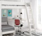 Kids Avenue Estella White High Sleeper Bed 4 with Sofabed & Desk The Home and Office Stores