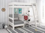 Kids Avenue Estella White High Sleeper Bed 4 with Sofabed & Desk The Home and Office Stores