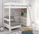 Kids Avenue Estella white high sleeper bed 5 with sofabed