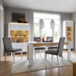 Furniture To Go Lazio Vitrin White 2 Door Display Cabinet The Home and Office Stores