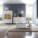 Furniture To Go Lazio Vitrin White 2 Door Display Cabinet The Home and Office Stores