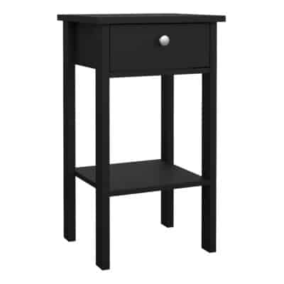 Furniture To Go Madrid 1 drawer bedside table matt black