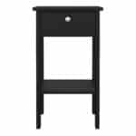 Furniture To Go Madrid 1 Drawer Bedside Table Matt Black The Home and Office Stores