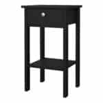 Furniture To Go Madrid 1 Drawer Bedside Table Matt Black The Home and Office Stores