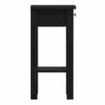 Furniture To Go Madrid 1 Drawer Bedside Table Matt Black The Home and Office Stores
