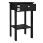 Furniture To Go Madrid 1 Drawer Bedside Table Matt Black The Home and Office Stores