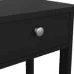 Furniture To Go Madrid 1 Drawer Bedside Table Matt Black The Home and Office Stores