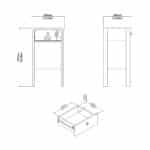 Furniture To Go Madrid 1 Drawer Bedside Table Matt Black The Home and Office Stores