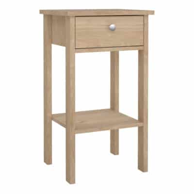 Furniture To Go Madrid 1 Drawer Bedside Table Oak
