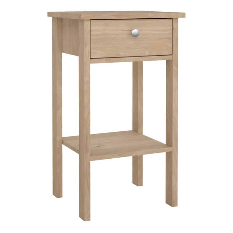Furniture To Go Madrid 1 Drawer Bedside Table Oak
