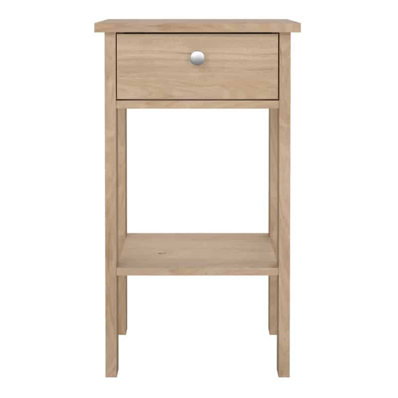 Furniture To Go Madrid 1 Drawer Bedside Table Oak The Home and Office Stores