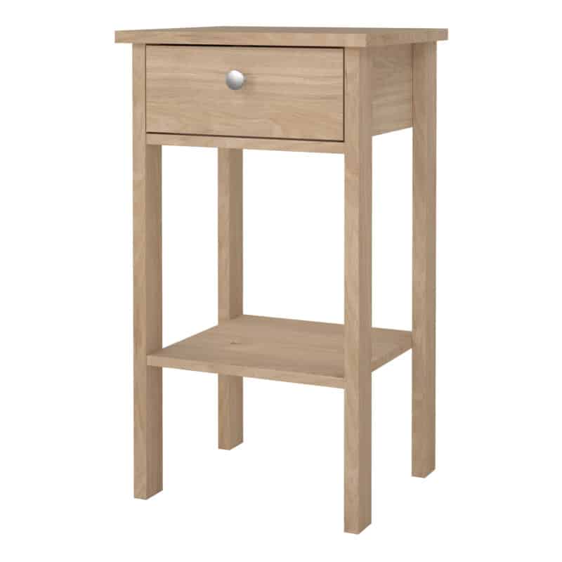 Furniture To Go Madrid 1 Drawer Bedside Table Oak The Home and Office Stores