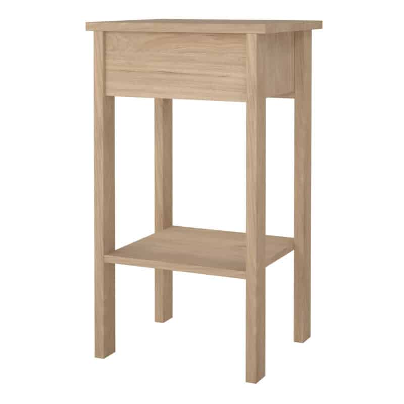 Furniture To Go Madrid 1 Drawer Bedside Table Oak The Home and Office Stores