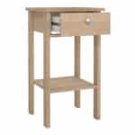 Furniture To Go Madrid 1 Drawer Bedside Table Oak The Home and Office Stores