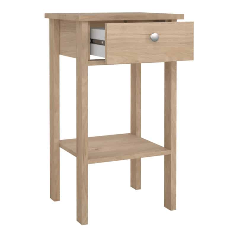 Furniture To Go Madrid 1 Drawer Bedside Table Oak The Home and Office Stores