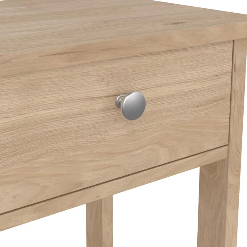 Furniture To Go Madrid 1 Drawer Bedside Table Oak The Home and Office Stores