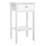 Furniture To Go Madrid 1 drawer bedside table white