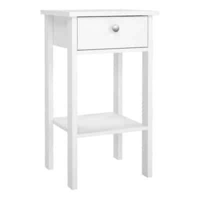 Furniture To Go Madrid 1 drawer bedside table white