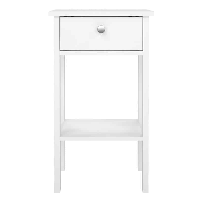 Furniture To Go Madrid 1 Drawer Bedside Table White The Home and Office Stores
