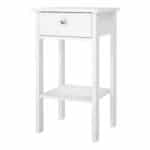 Furniture To Go Madrid 1 Drawer Bedside Table White The Home and Office Stores