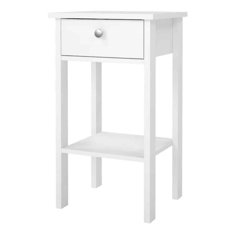 Furniture To Go Madrid 1 Drawer Bedside Table White The Home and Office Stores
